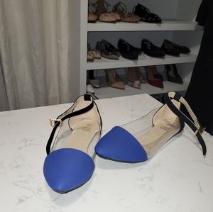Two tone blue and black flats clear side panels